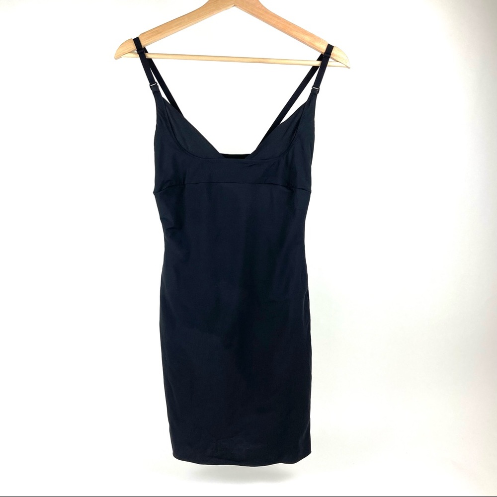 Flexees Demi Slip Support in Black Sz L